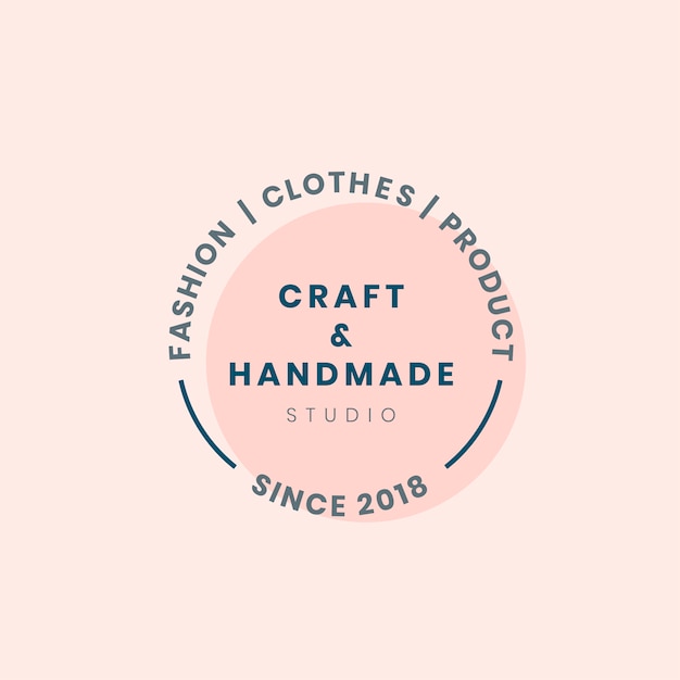 Download Free Download This Free Vector Handmade Crafts Logo Badge Design Use our free logo maker to create a logo and build your brand. Put your logo on business cards, promotional products, or your website for brand visibility.
