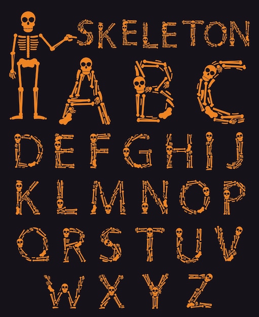 Download Handmade halloween font | Premium Vector