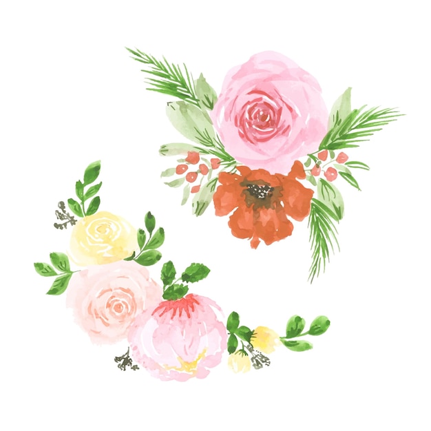 Premium Vector | Handmade watercolor floral art design