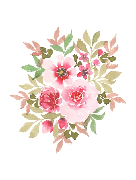 Premium Vector | Handmade watercolor floral art