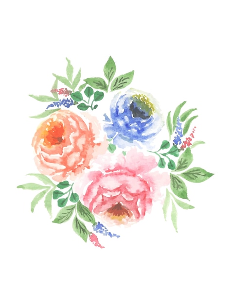 Premium Vector | Handmade watercolor floral art