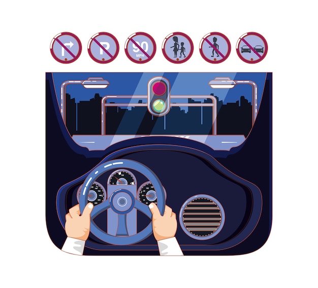 Download Free Hands Driving Car With Driver Safely Icons Premium Vector Use our free logo maker to create a logo and build your brand. Put your logo on business cards, promotional products, or your website for brand visibility.