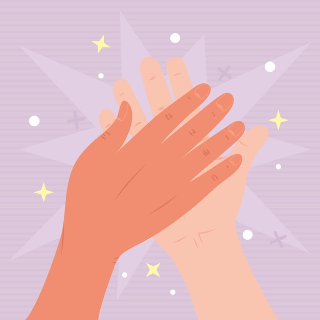 Premium Vector Hands High Five Illustration Design