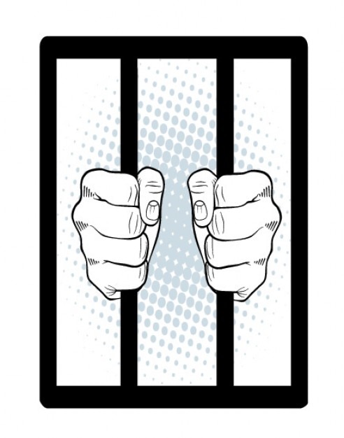 Hands on prison bars Vector | Free Download