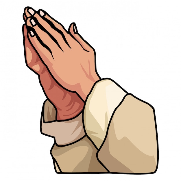 Download Hands praying sign | Premium Vector