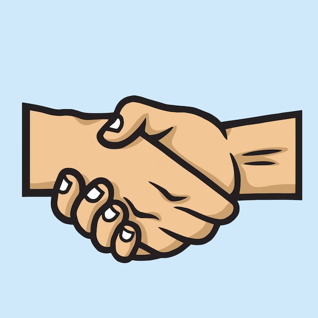 Premium Vector | Handshake icon vector cartoon