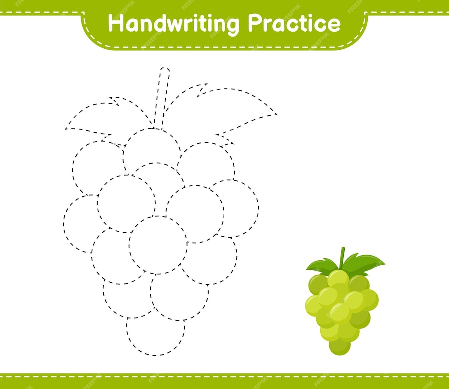 Premium Vector | Handwriting practice. tracing lines of grape ...