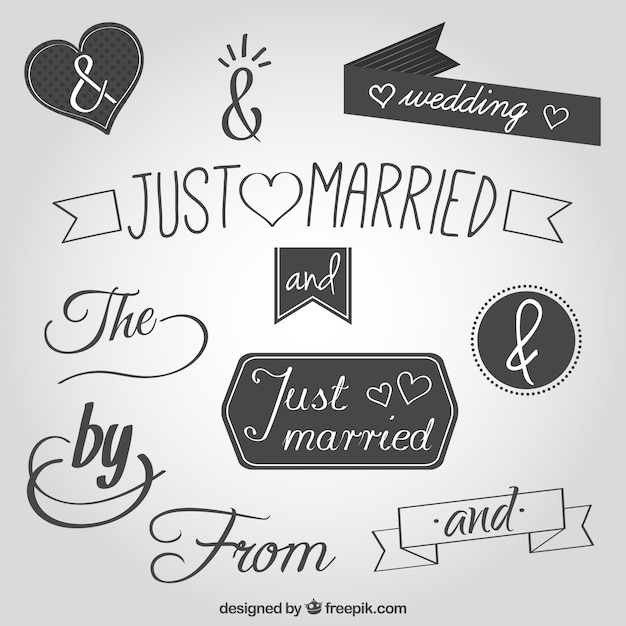 Download Handwritten essential wedding words and ampersand symbol ...