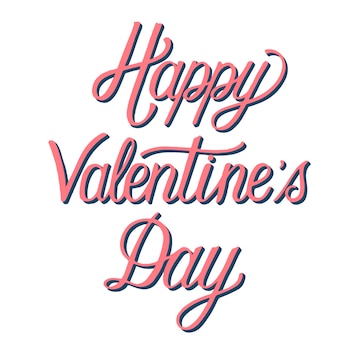 Free Vector | Handwritten style of happy valentine's day