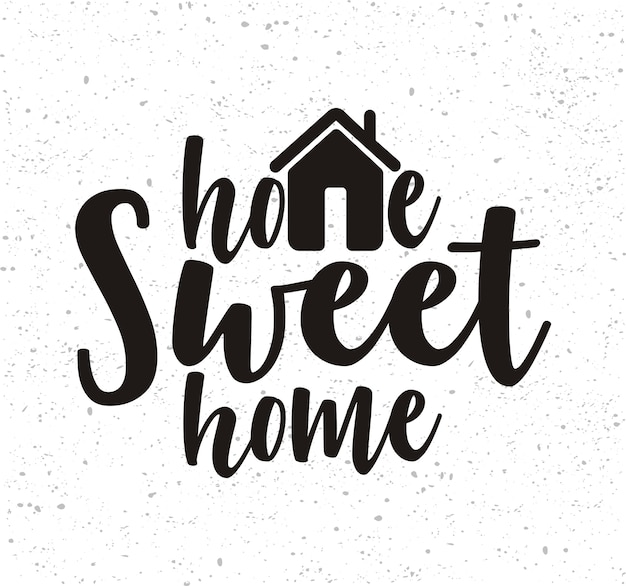 Download Premium Vector | Handwritten word home sweet home.