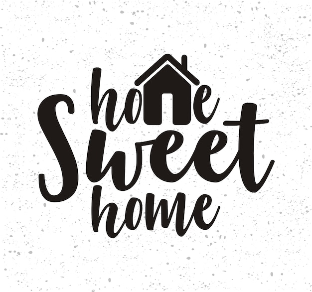 Premium Vector | Handwritten word home sweet home.