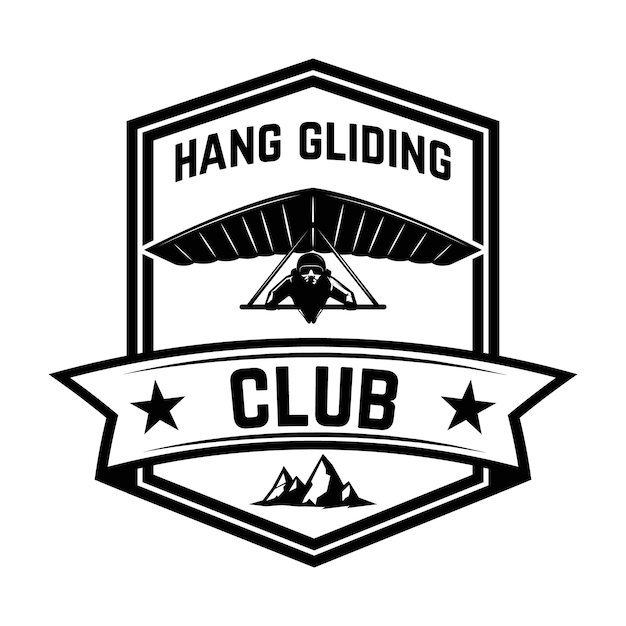 Download Free Hang Gliding Club Emblem Template Element For Logo Label Emblem Use our free logo maker to create a logo and build your brand. Put your logo on business cards, promotional products, or your website for brand visibility.