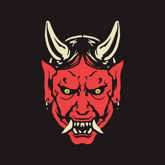 Premium Vector | Hannya mask