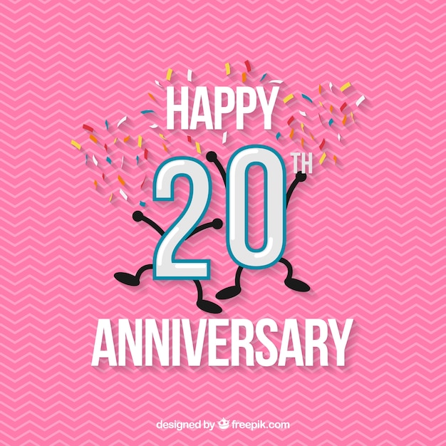 Download Free Happy 20th Anniversary Background With Confetti Free Vector Use our free logo maker to create a logo and build your brand. Put your logo on business cards, promotional products, or your website for brand visibility.