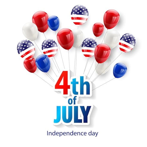 Premium Vector | Happy 4th of july holiday background