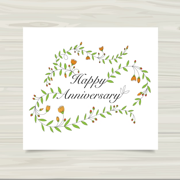  Happy  anniversary  card  Vector  Free Download