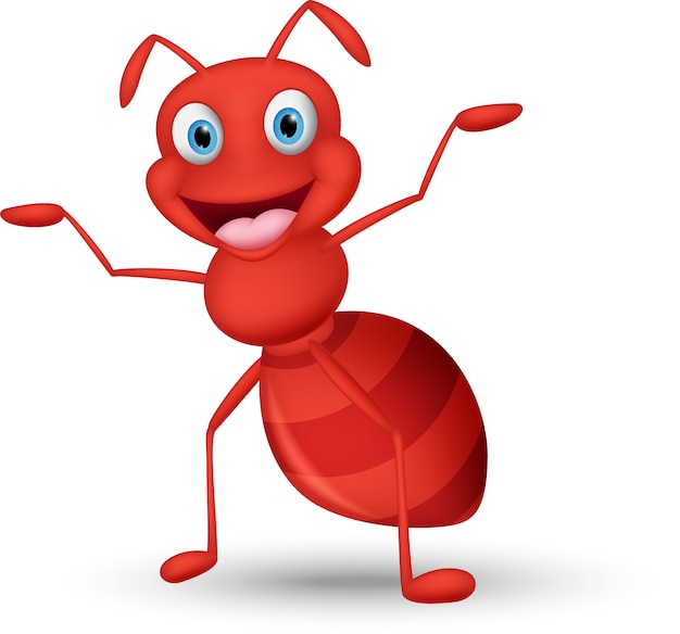 Premium Vector | Happy ant cartoon