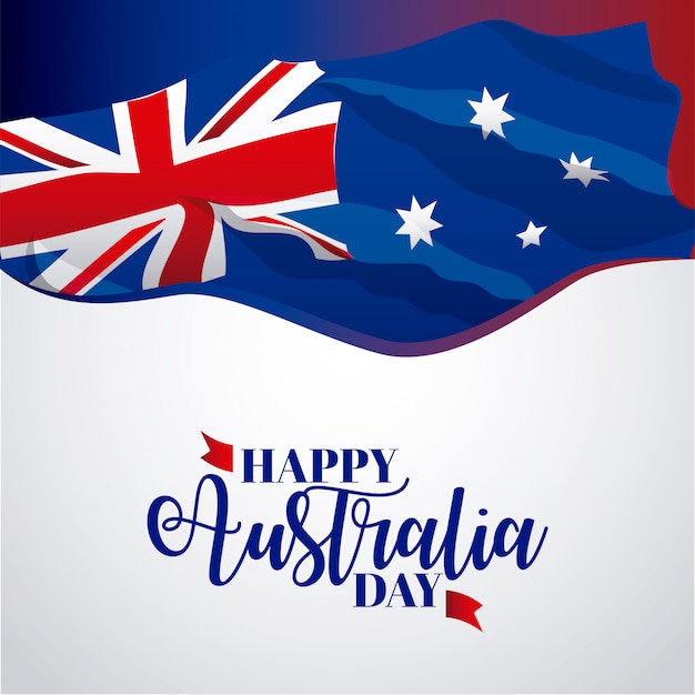 Download Happy australia day banner on gray, flag illustration ...