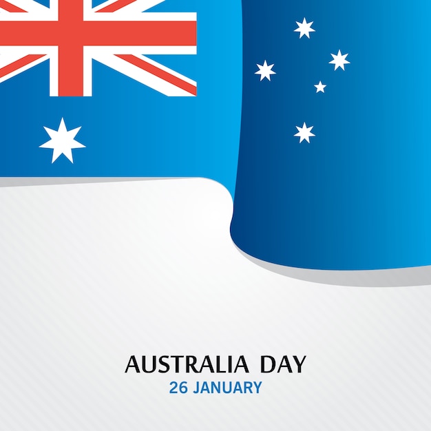 Download Happy australia day vector with flag effect Vector ...