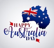 Free Vector Happy Australia Day With Flag On Map