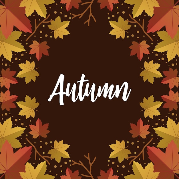 Premium Vector | Happy autumn background