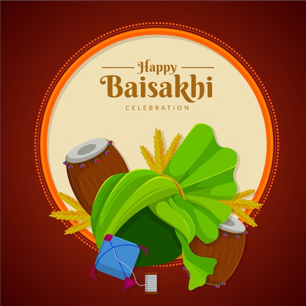 Happy baisakhi banner | Free Vector