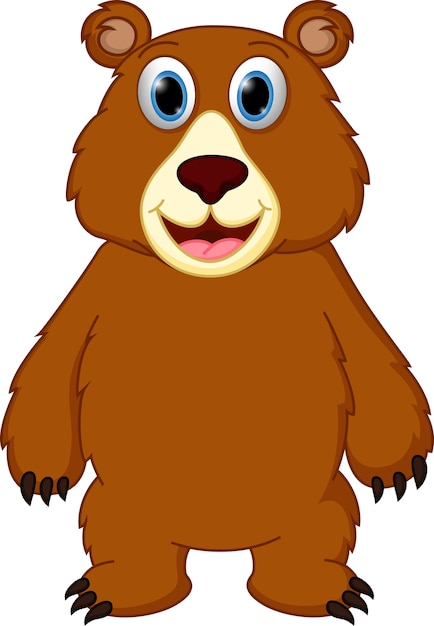 Premium Vector | Happy bear cartoon