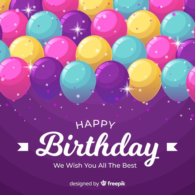 Free Vector | Happy birthday background in flat style