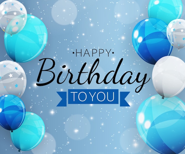 Premium Vector Happy Birthday Background With Balloons