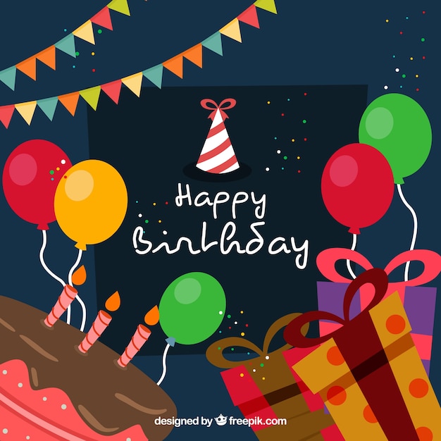 Download Vector - Happy Birthday Background - Vectorpicker