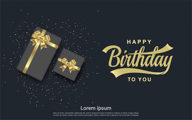 Download Free Happy Birthday Background With Realistic Black Gift Box Premium Use our free logo maker to create a logo and build your brand. Put your logo on business cards, promotional products, or your website for brand visibility.