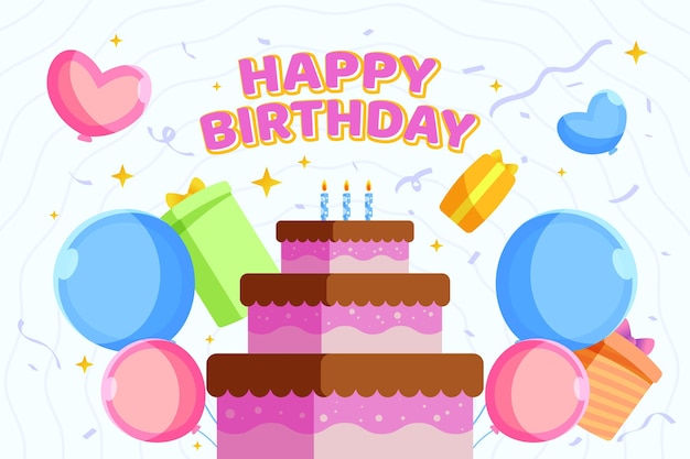 Free Vector | Happy birthday background