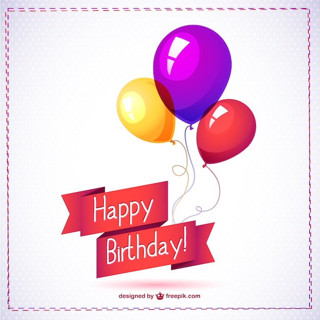 Download Happy Birthday balloon free graphics Vector | Free Download