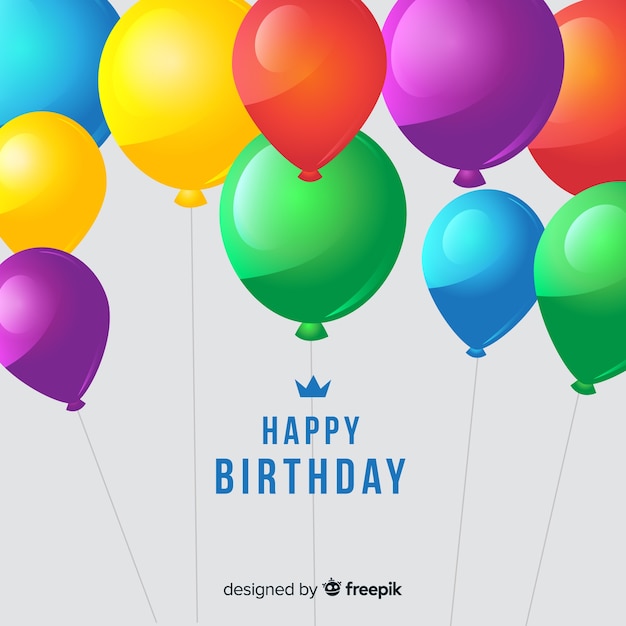 Download Happy birthday balloons background | Free Vector