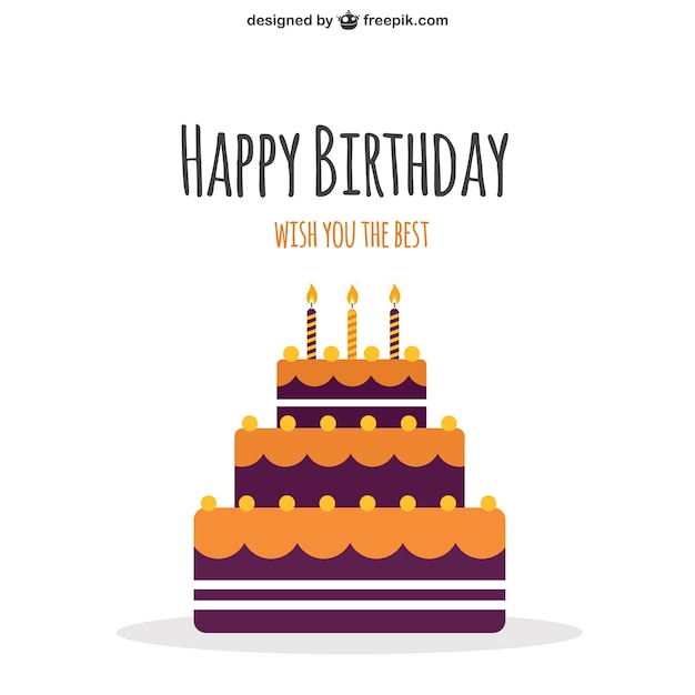 Free Vector | Happy birthday cake