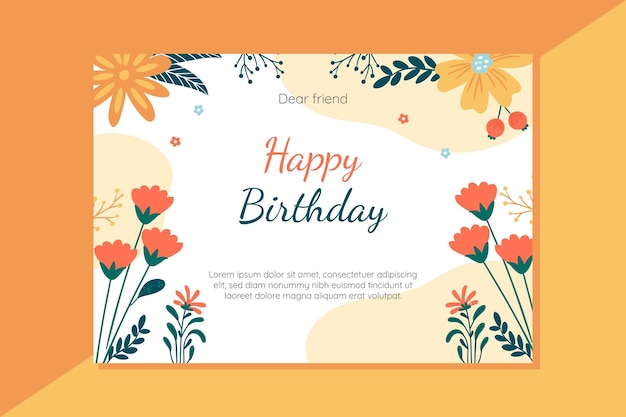 Happy birthday card concept | Free Vector