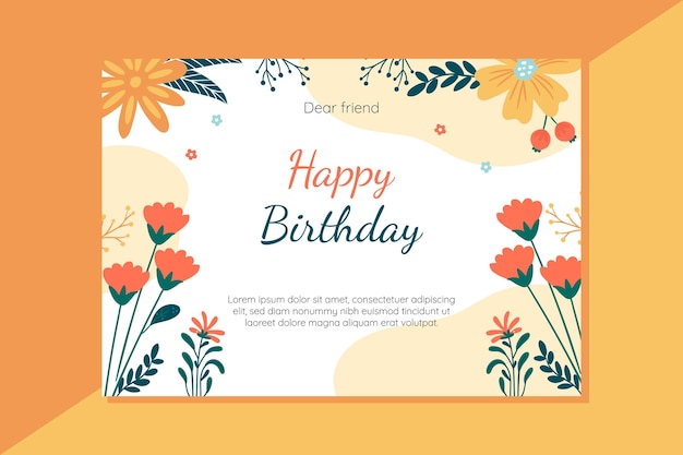 Free Vector Happy Birthday Card Concept