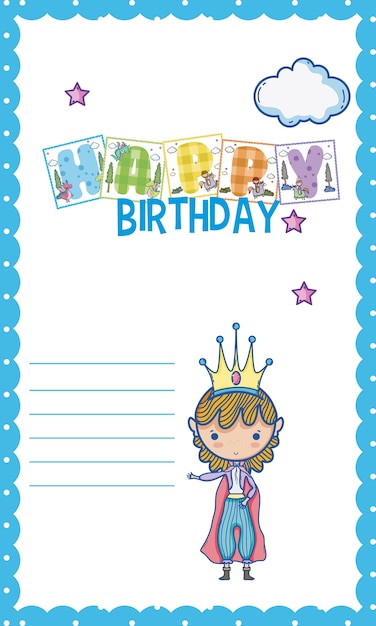 Download Happy birthday card for little boy | Premium Vector