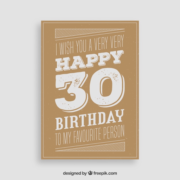 Free Vector | Happy birthday card in vintage style