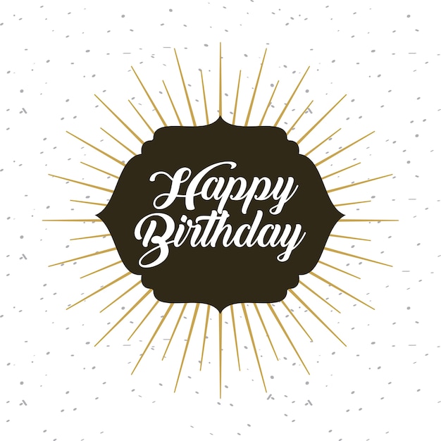 Premium Vector | Happy birthday card over white background. colorful ...