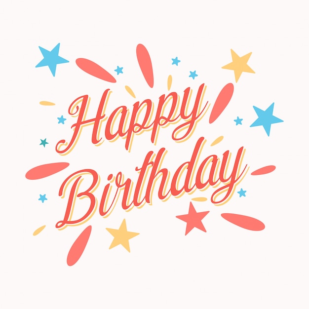 Premium Vector | Happy birthday card with elegent design and light ...