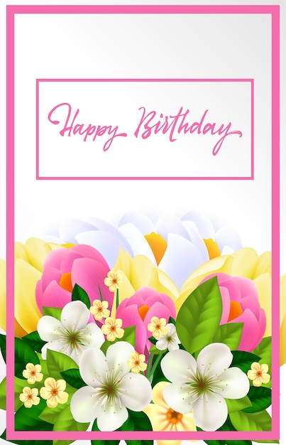 Download Happy birthday card for woman Vector | Free Download