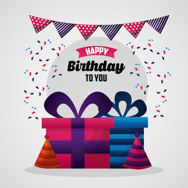 Premium Vector | Happy birthday card