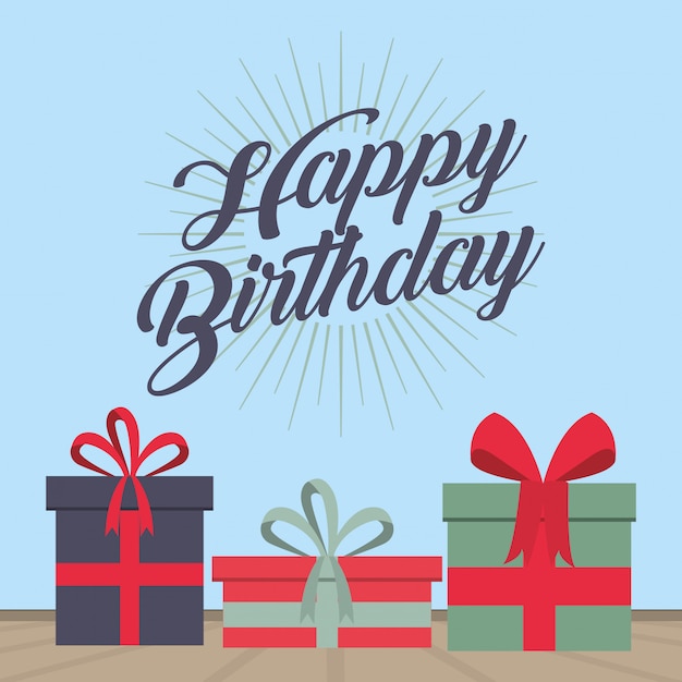 Premium Vector | Happy birthday card