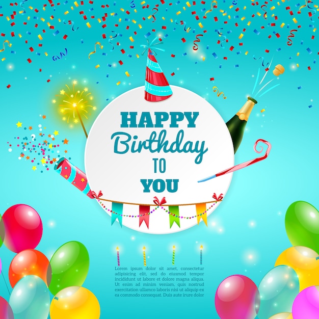 Happy birthday celebration background\
poster