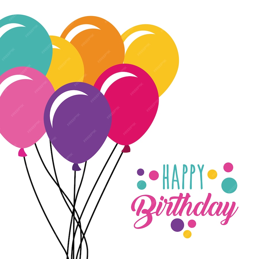 Premium Vector | Happy birthday celebration card