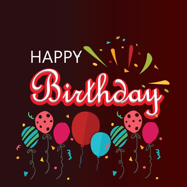 Premium Vector | Happy birthday celebration free vector