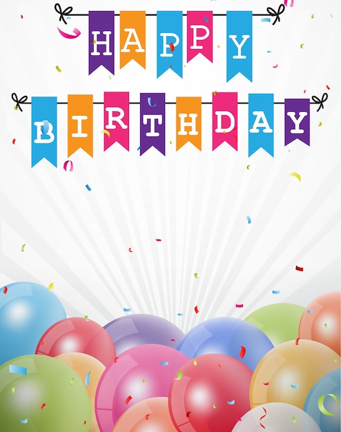 Download Premium Vector | Happy birthday celebration greeting card