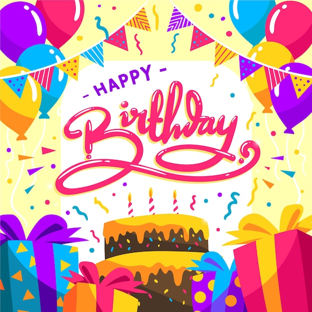 Free Vector | Happy Birthday Concept With Balloons