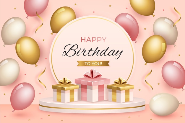 Free Vector Happy Birthday Design Background